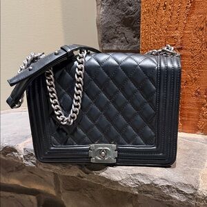Black Quilted Crossbody Bag